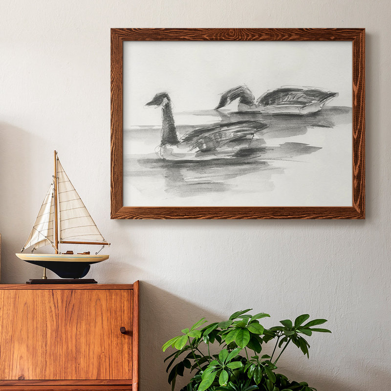 Geese Study II - Impression sur toile tendue, Érable, H 18 po x l 26 po x P 1,5 po