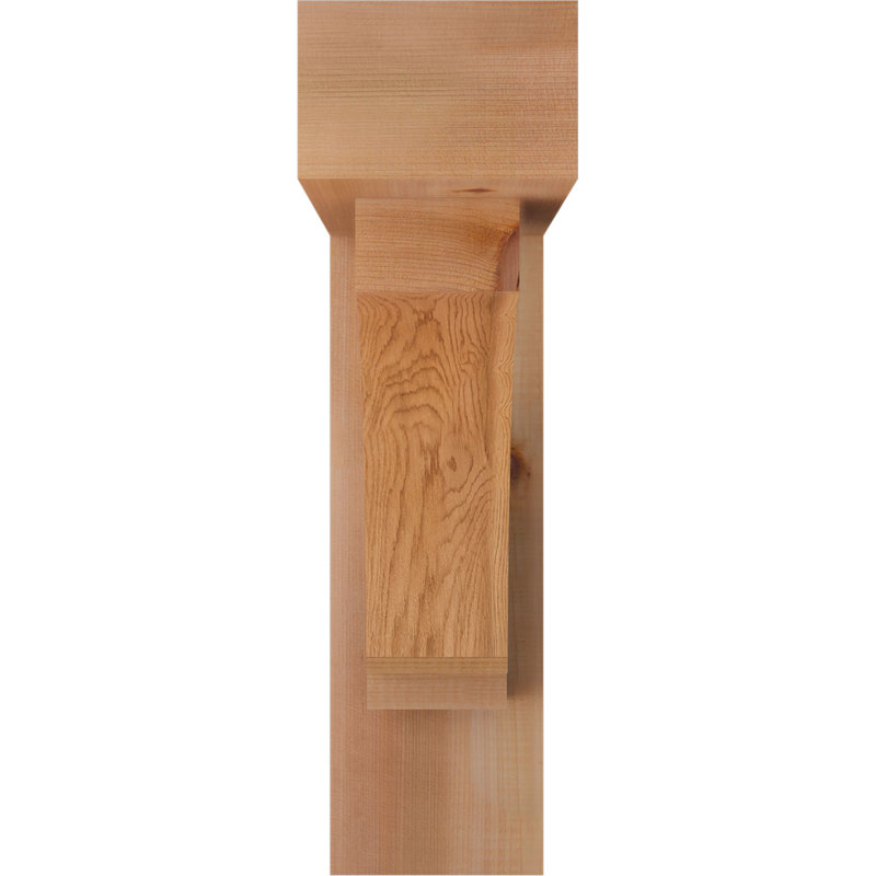 Support de bloc impérial avec entretoise décalée, 20 po x 20 po, Cèdre rouge occidental de l 5 1/2 po (lisse)