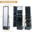 360° Rotating Jewelry Armoire with Full Length Mirror, LED Lighted Vanity Station with Foldable Shelf-481998919