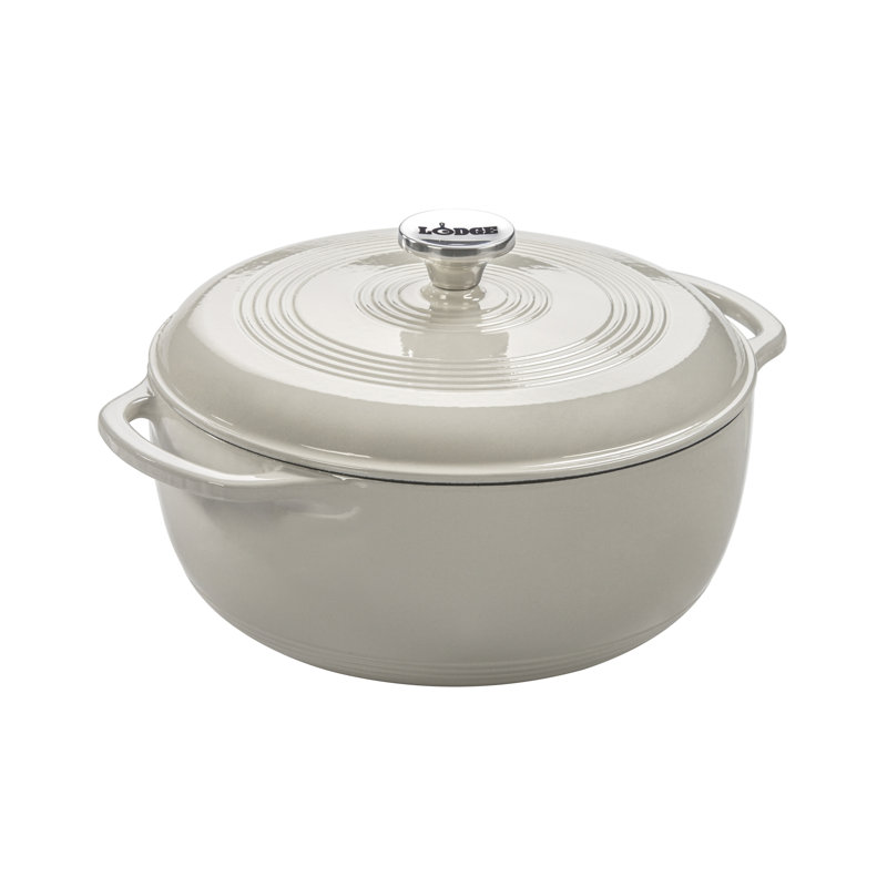 Lodge Enameled Cast Iron Dutch Oven, 6 Qt., Oyster