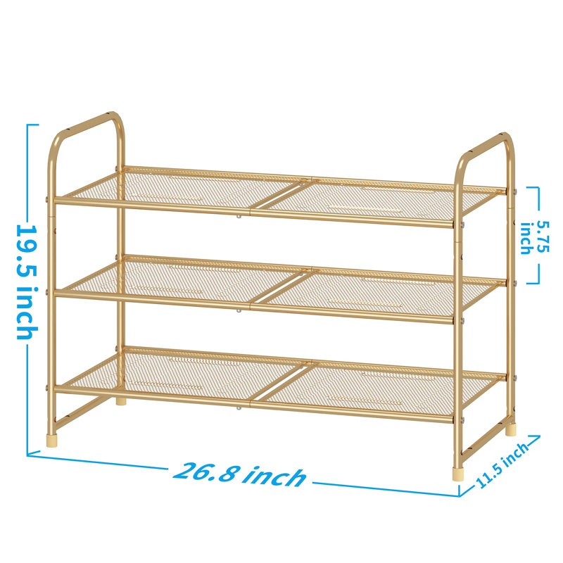 Simple Trending 3-Tier Stackable Shoe Rack