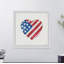 Impression encadrée « Heart Shape flag »-51961068