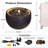 Modern Outdoor Water Fountain Bowl Style Ripple Top Resin Water Feature for Patio Yard Garden Landscape-677360648