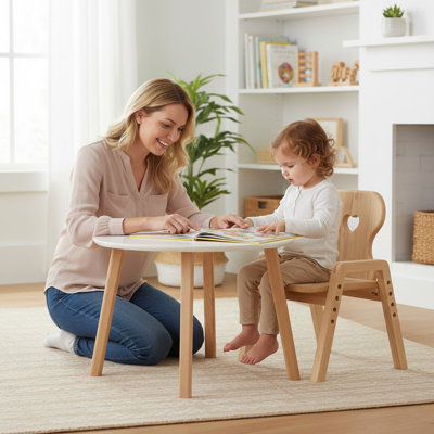 Children Wood Adjustable Height Chair by Zoomie Kids