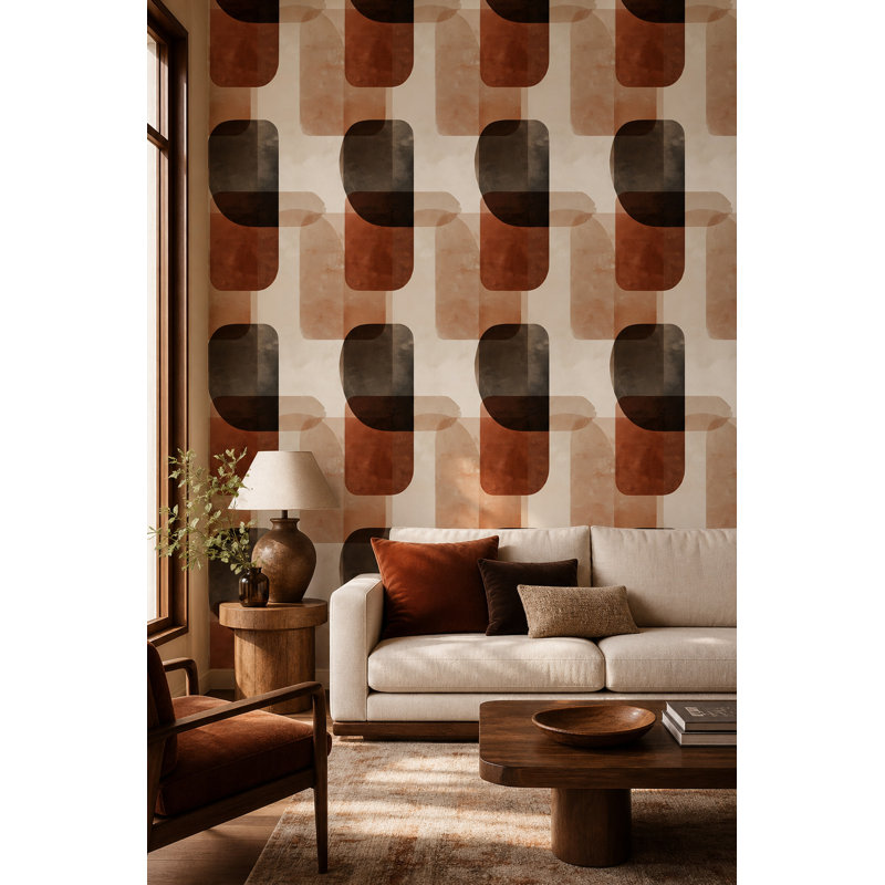 Papier peint moderne Mid Century, Non-Woven Non-Pasted