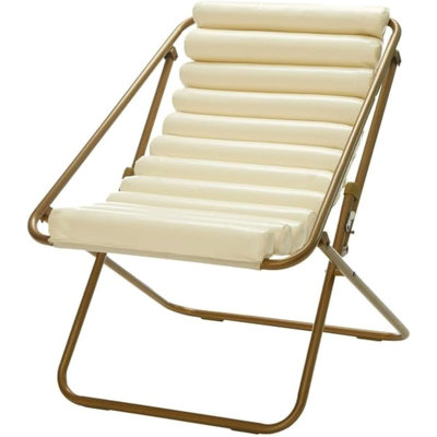 Chaise longue pliante en cuir Vegan