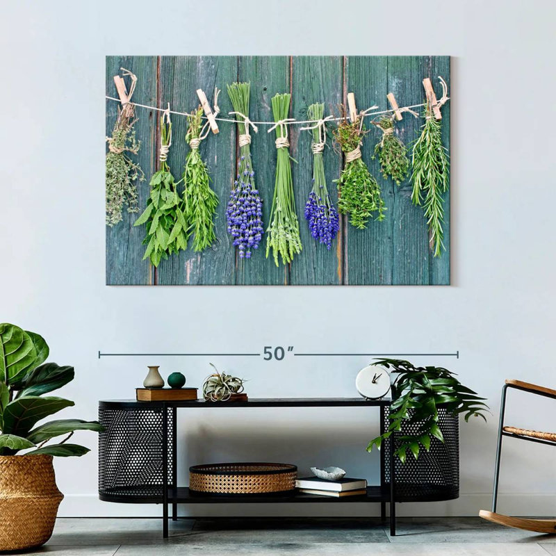 Yarlin Drying Herbs, 32" H x 48" W