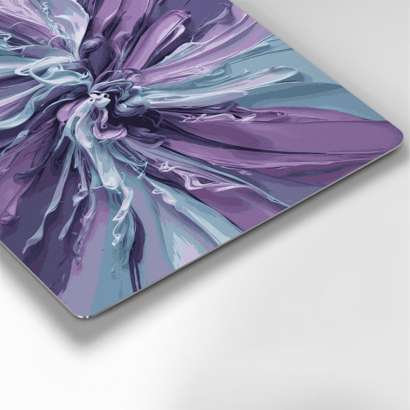 «Lyrical Abstraction 19», art mural en métal mauve, H 12 po x l 18 po
