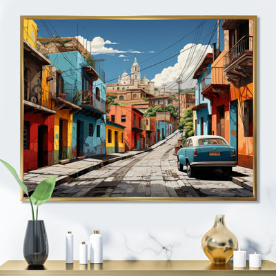 Teal Orange Mexico City, reproduction d'art sur toile