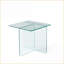 Table basse d'extérieur en verre trempé pour salon, petite table d'appoint transparente facile à nettoyer-572609044