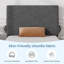 Chenille Fabric Platform Bed Bed Frame With Upholstered Headboard-1629718618