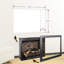 Foyer électrique encastrable 33 po avec garniture amovible - Chaufferette à écran tactile pour foyer sans fumée et son de feu craquelé Réglages de luminosité de flamme réglables 1500 W de chaleur, 5018 / H de chaleur 400