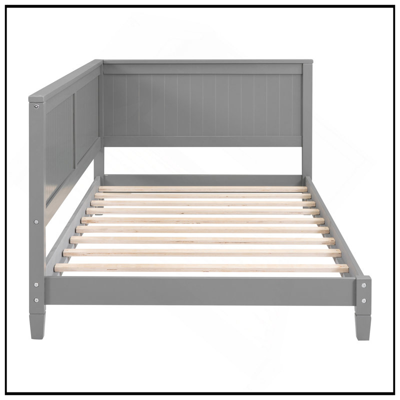 Twin Size Wood Daybed/Sofa Bed, With Mid-Century Modern Design And Versatile Use For Any Home Decor, Gray
