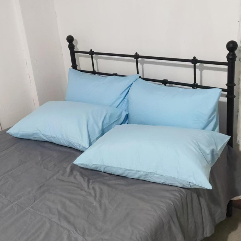 Taie d'oreiller en microfibre brossée Easy Care, Taie d'oreiller très grande, Bleu clair