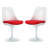 Modholic Tulip Swivel Side Chair, Red (Set Of 2)-929971211-873244886