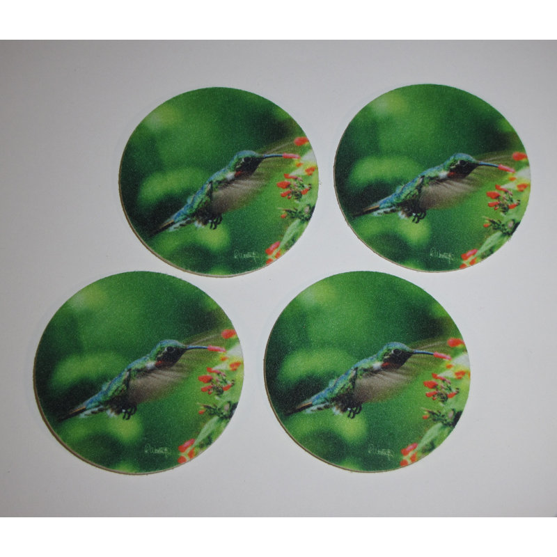 Sous-verre hummingbird design