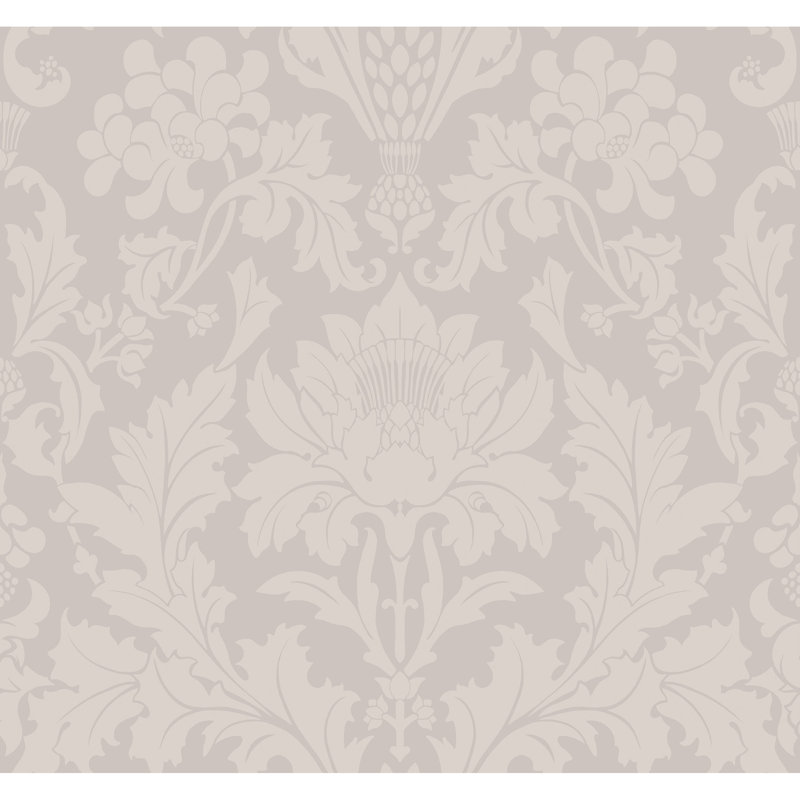 Mariinsky Fonteyn Damask Wallpaper Roll, Stone