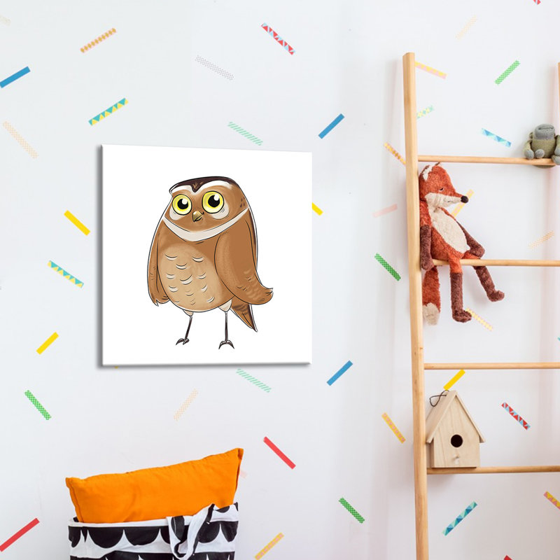 « kids hibou », impression, Toile tendue, H 16 po x l 16 po x P 1 po