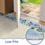 Tapis lavable 9 x 12 po - Tapis à poils courts, doux, antidérapant, à bords floraux, résistant aux taches et pliable pour la vie, le lit, la salle à manger, beige - 9 x 12 pi
