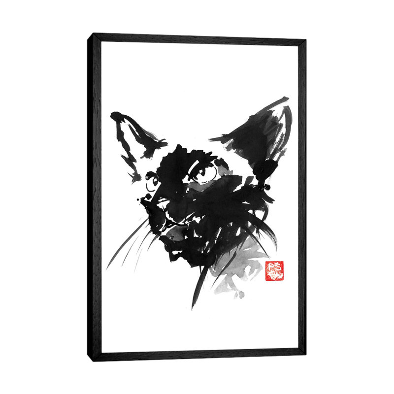 Blue Eyes by Péchane - Print on Canvas, 66.04 cm H x 45.72 cm W, Black Framed