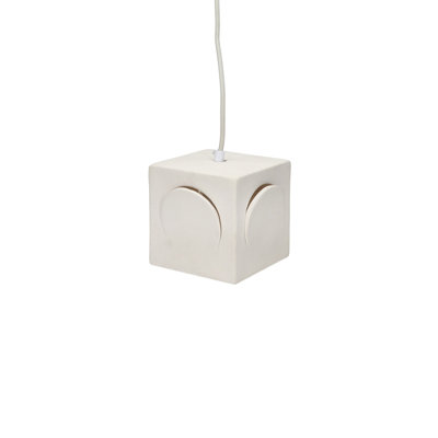 Alexes Eclipse Hanging Lamp Stoneware White