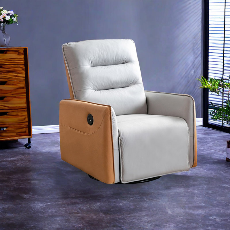 Fauteuil inclinable Scornik, Mélange de polyester gris / orange