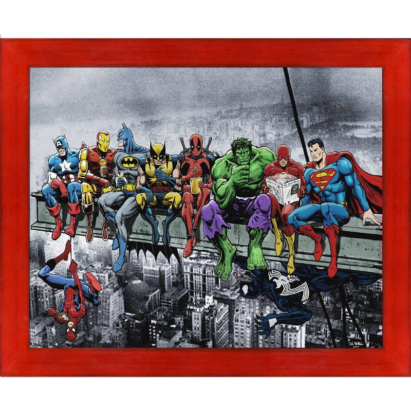 Clingensmith, petit-déjeuner de champion avec art encadré, H 19,5 po x l 23,5 po x P 2 po, Rouge
