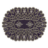 Oval Star Dark Purple Hand Beaded Placemat