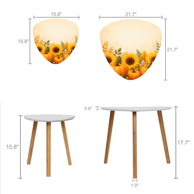 Ensemble de 2 tables basses gigognes Triangle