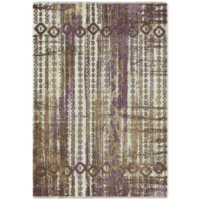 Tapis rectangulaire Deasha avec envers antidérapant