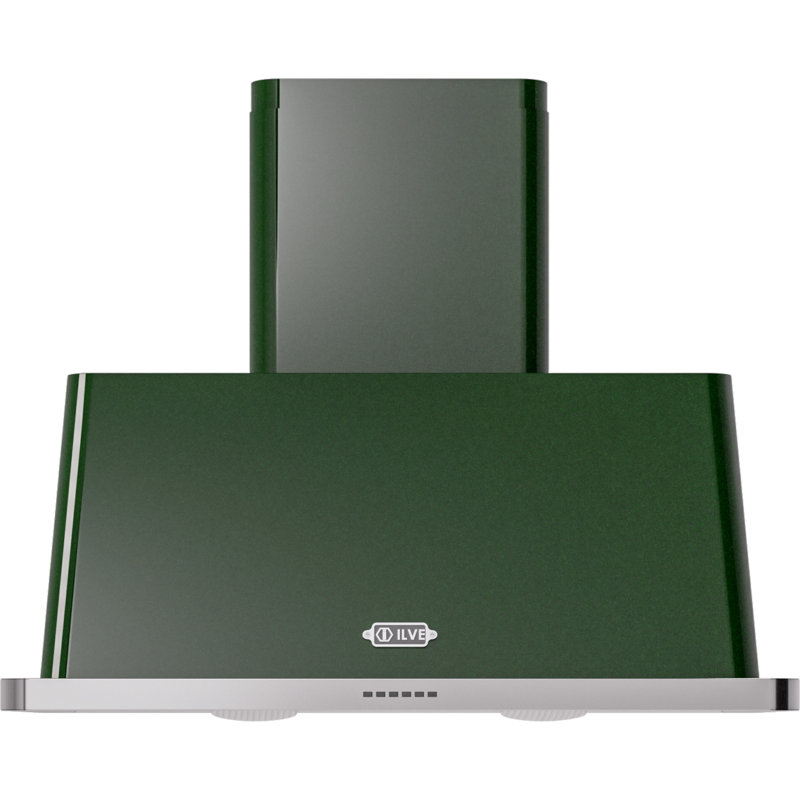Hotte murale ILVE Majestic II Series de 40 pouces avec débit d'air de 600 pi³/min (vert émeraude), Vert émeraude