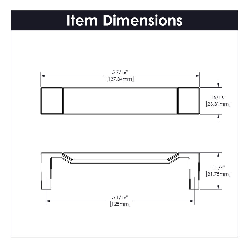 Fuse 5 1/16" Center to Center Bar/Handle Pull, Satin Nickel/Black Wood