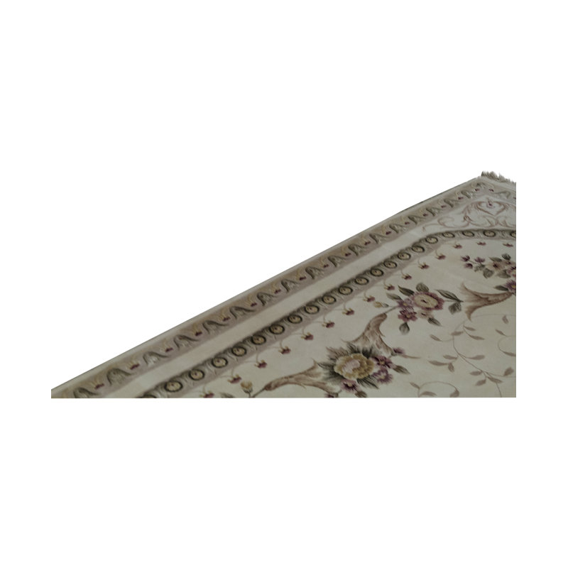 Tapis beige et brun clair de haute qualité noué à la main