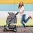 Foldable Pet Stroller, 3 Wheels Folding Carrier Jogger Stroller for Dogs Cats with Canopy and Basket-111302527