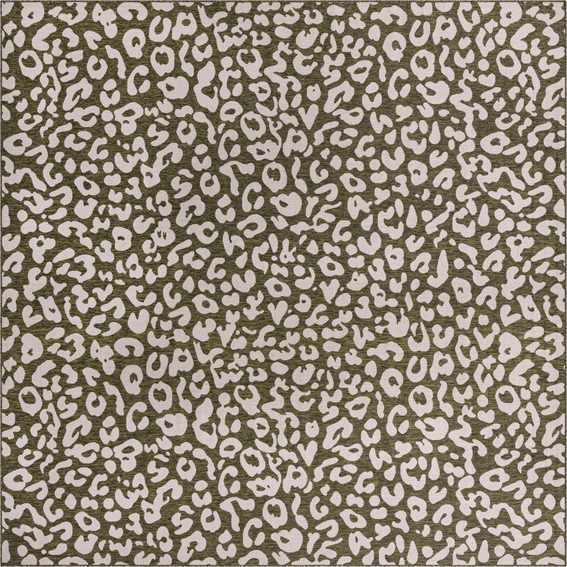 Tapis d'extérieur joyeux couleur mousse, Carré 13 pi