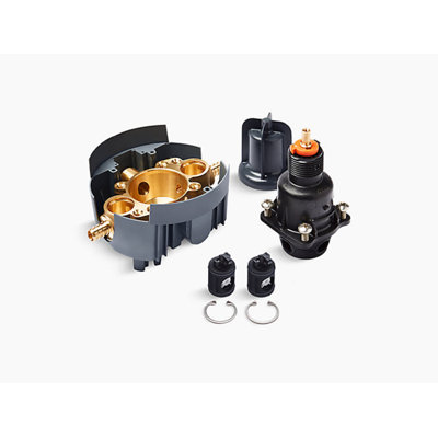 Corps de valve Kohler Rite-Temp et ensemble de cartouche à pression équilibrée avec arrêts de service et connexions à sertir Pex, ensemble de projets