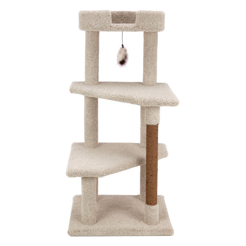 50'' H Kitty-Quick Cat Tree, Beige