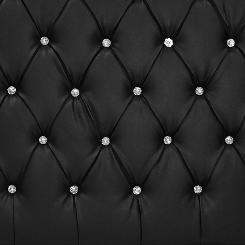 Lit double en similicuir dans une teinte noircie foncée - Couleur requise pour l'assemblage
