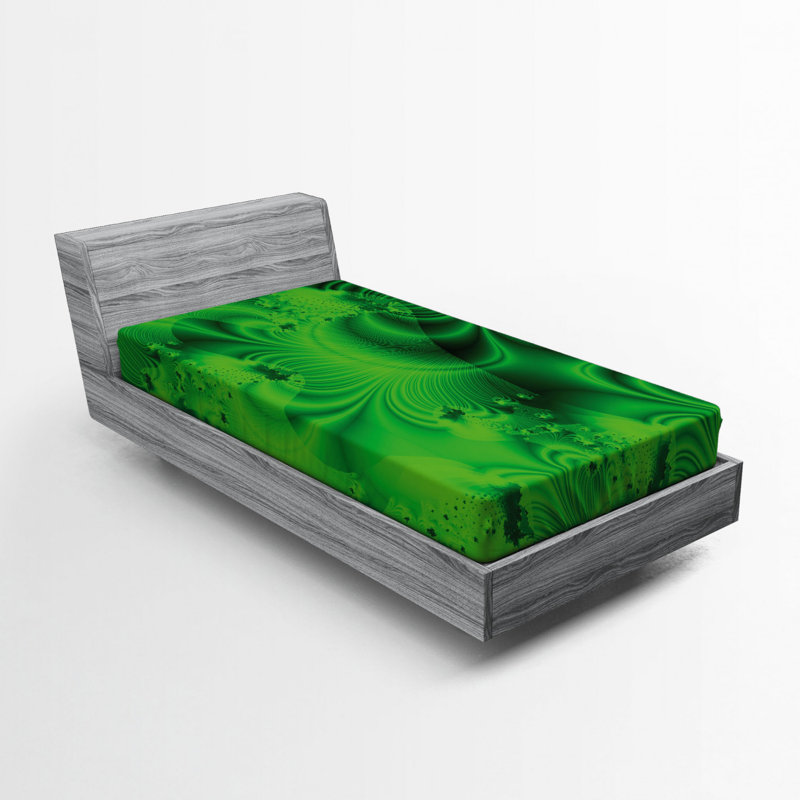 Microfiber Abstract Fitted Sheet, Twin Fitted Sheet