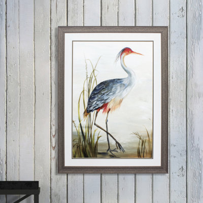 «Gray Heron», reproduction encadrée