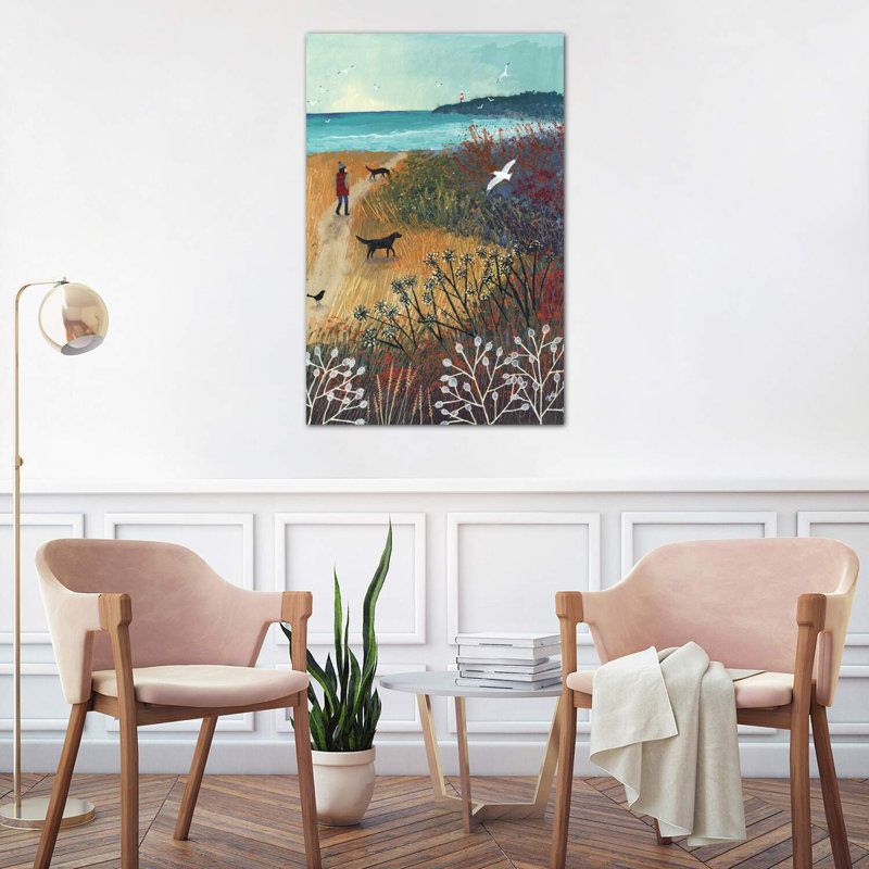 Walk To The Sea by Jo Grundy - Wrapped Canvas Painting, 101.6 cm H x 66.04 cm W x 1.91 cm D