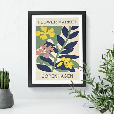 Copenhagen Flower Market Exhibition No.2 - Single Picture Frame Print on Wood