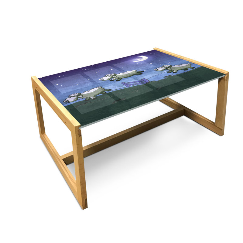 Inice Trestle Coffee Table, 40cm H x 91cm W x 62cm D