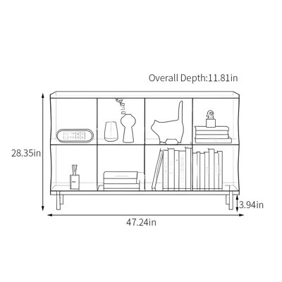 Modern simple open acrylic bookcase