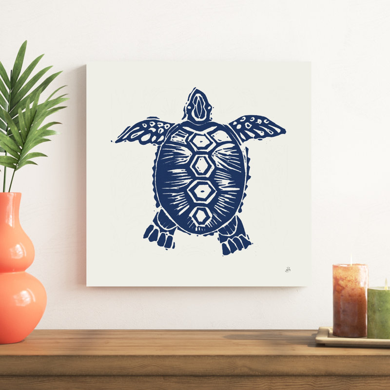 Primitive Sea III - bleu marine, H 20 po x l 20 po