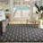 Nourison Essentials Black/Ivory Indoor/Outdoor Area Rug-1520603775