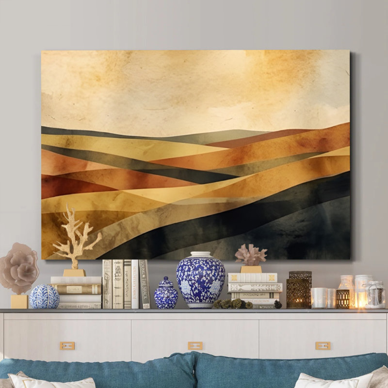 «Flowing Symphony», art mural moderne sur toile