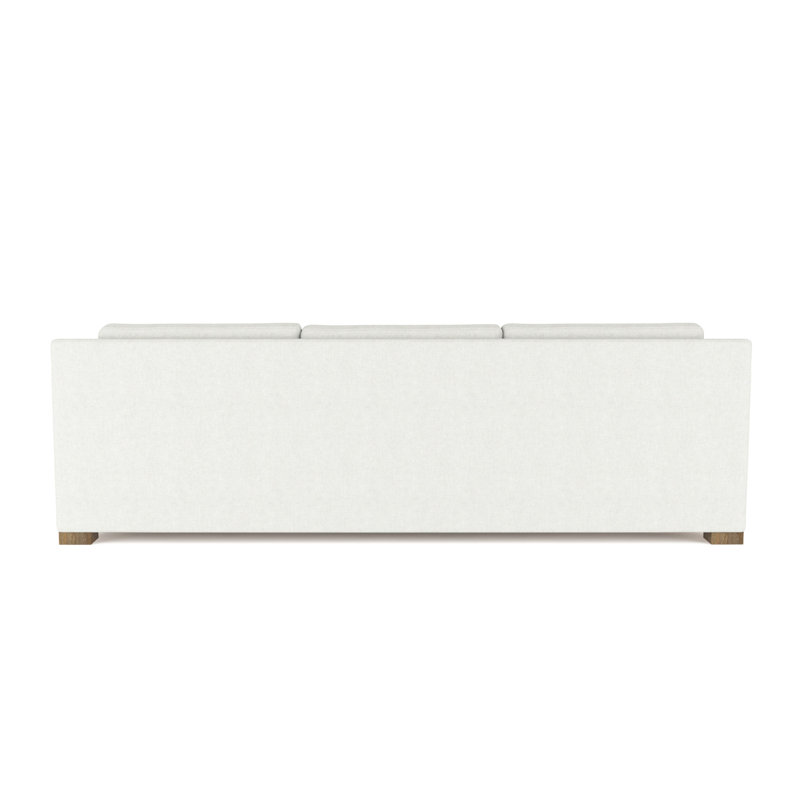 Mercer Track-Arm Sofa, Weathered, Plush Velvet Blanc, 33.5" H x 108" W x 39" D