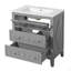 Ensemble de meuble-lavabo simple 30 po avec 3 tiroirs, meuble-lavabo autoportant avec cadre en bois massif 30 po-117193391-117193394