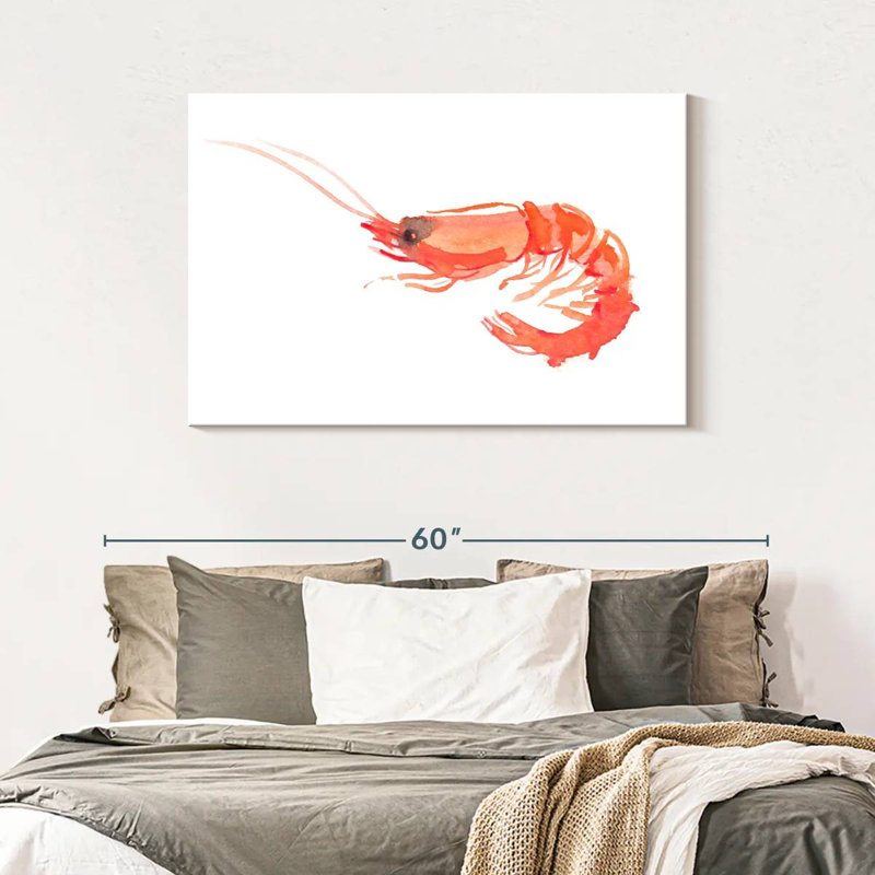 Brampt crevette orange, H 30 po x l 45 po